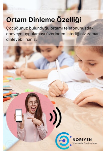 Çocuklar Için Yeni Model Q21 Sim Kartlı Lbs Konum Ortam Takip Sos Dinleme Özellikli Kameralı Akıllı Çocuk Saati Siyah