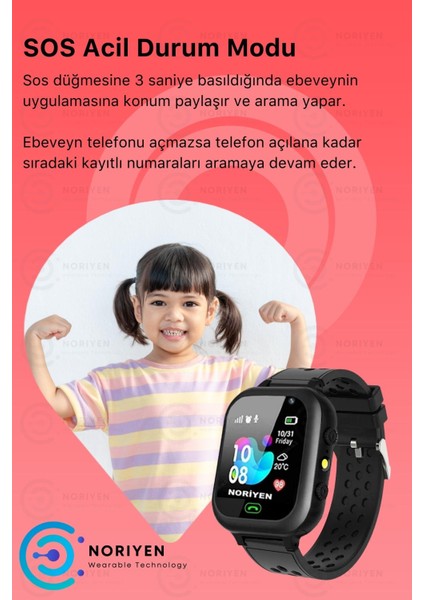 Çocuklar Için Yeni Model Q21 Sim Kartlı Lbs Konum Ortam Takip Sos Dinleme Özellikli Kameralı Akıllı Çocuk Saati Siyah