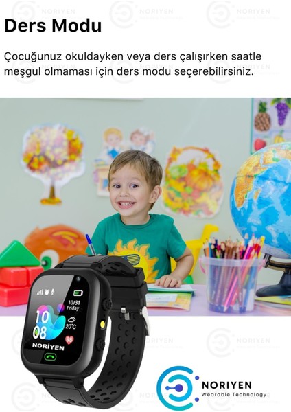 Çocuklar Için Yeni Model Q21 Sim Kartlı Lbs Konum Ortam Takip Sos Dinleme Özellikli Kameralı Akıllı Çocuk Saati Siyah