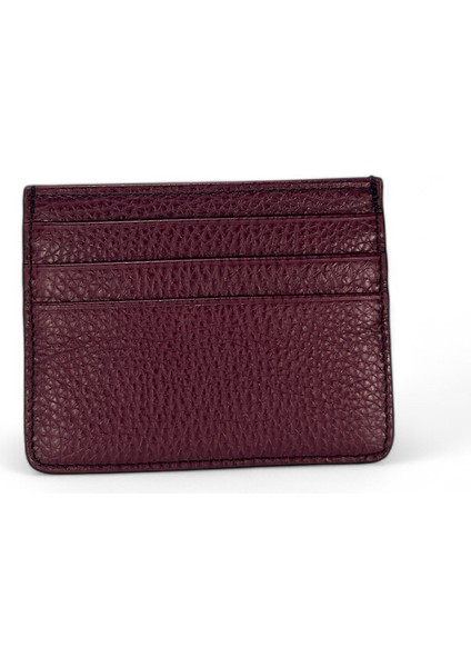 Hakiki Deri Bordo Para Bölmeli Unisex Kartlık Cüzdan fiyatları