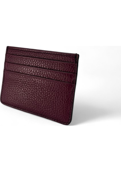 Hakiki Deri Bordo Para Bölmeli Unisex Kartlık Cüzdan modelleri
