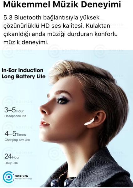 4. Nesil Pro Yeni Nesil Premium Özel Seri Type C Şarj Hediyeli Ios Android Uyumlu Kablosuz Kulaklık Blutut Blututlu Airpods 4 Apple Nry