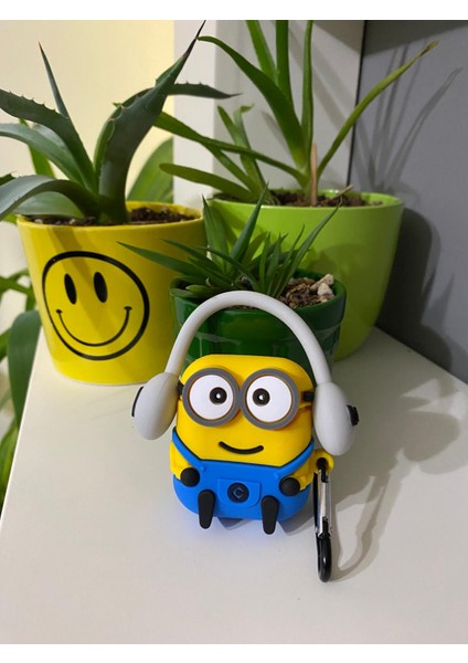 Pro-Pro 2 Nesil Uyumlu Koruyucu Bluetooth Kulaklık Kılıfı Minnions Figürlü