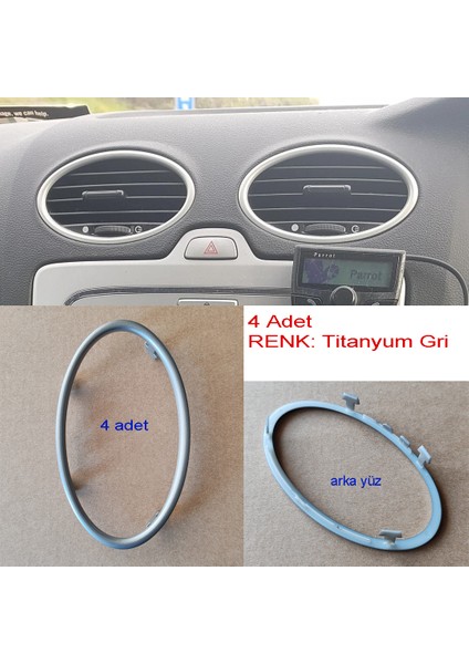 Focus Mk2 Havalandırma Izgarası Halka Çerçeve
