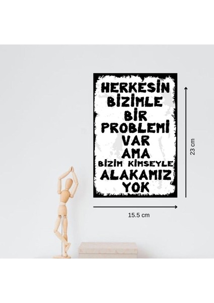 Ahşap Retro Mdf Poster , Komik Sözler , Duvar Yazıları , Manzara , Tarih , Edebiyat - TBL0319