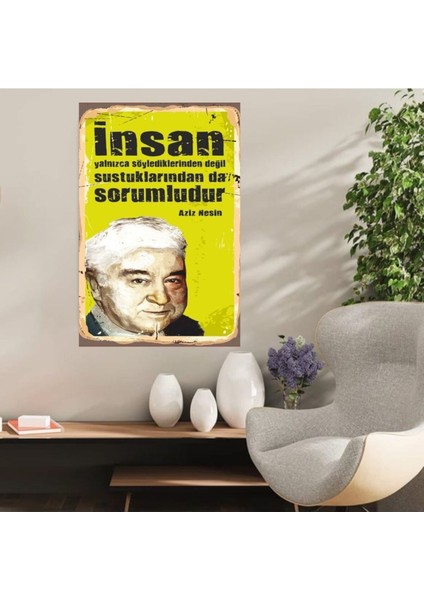 Ahşap Retro Mdf Poster , Komik Sözler , Duvar Yazıları , Manzara , Tarih , Edebiyat - TBL0428