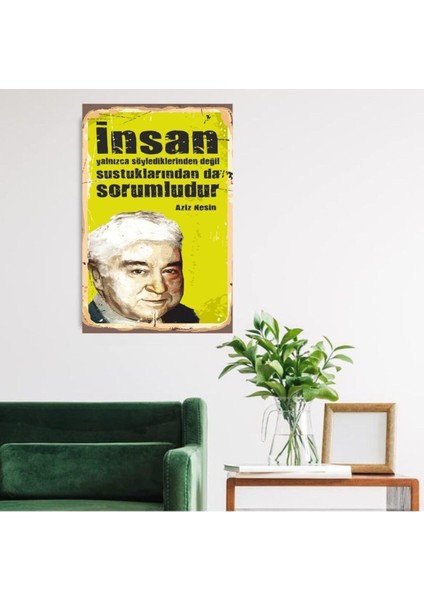 Ahşap Retro Mdf Poster , Komik Sözler , Duvar Yazıları , Manzara , Tarih , Edebiyat - TBL0428
