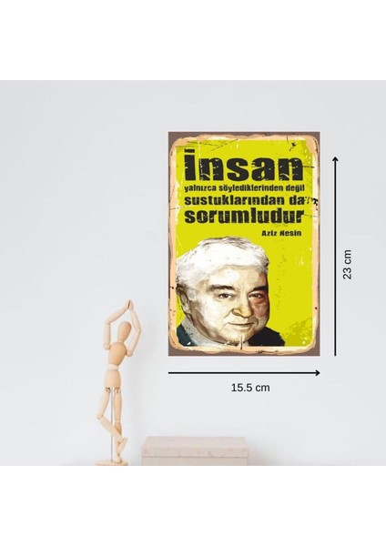 Ahşap Retro Mdf Poster , Komik Sözler , Duvar Yazıları , Manzara , Tarih , Edebiyat - TBL0428