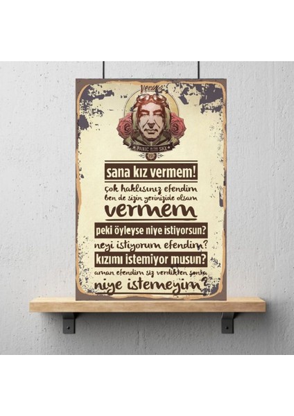 Ahşap Retro Mdf Poster , Komik Sözler , Duvar Yazıları , Manzara , Tarih , Edebiyat - TBL0406 modelleri