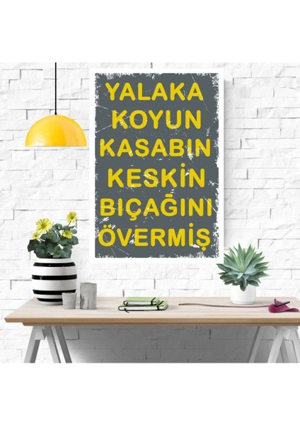 Ahşap Retro Mdf Poster , Komik Sözler , Duvar Yazıları , Manzara , Tarih , Edebiyat - TBL0365