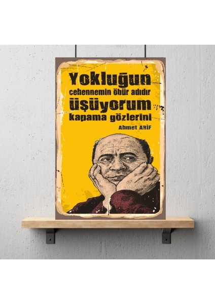 Ahşap Retro Mdf Poster , Komik Sözler , Duvar Yazıları , Manzara , Tarih , Edebiyat - TBL0426