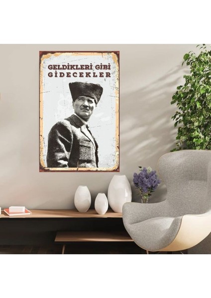 Ahşap Retro Mdf Poster , Komik Sözler , Duvar Yazıları , Manzara , Tarih , Edebiyat - TBL0438