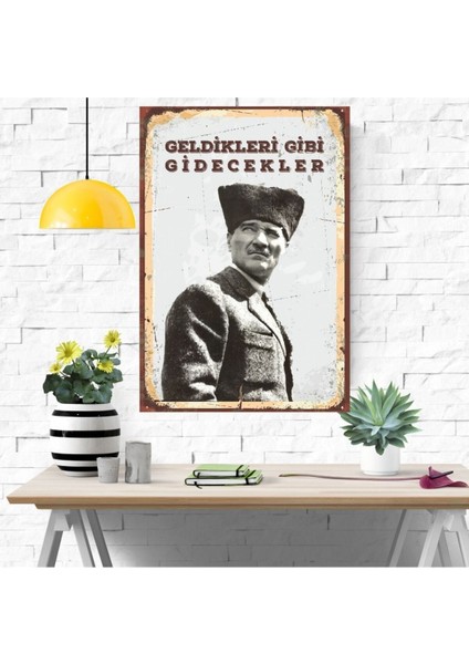 Ahşap Retro Mdf Poster , Komik Sözler , Duvar Yazıları , Manzara , Tarih , Edebiyat - TBL0438