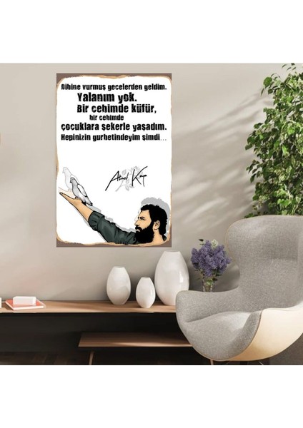 Ahşap Retro Mdf Poster , Komik Sözler , Duvar Yazıları , Manzara , Tarih , Edebiyat - TBL0339