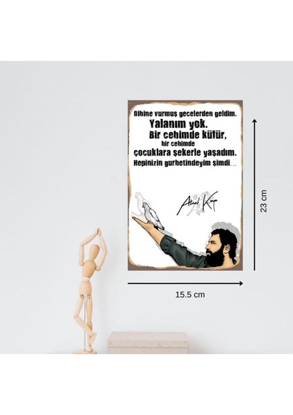 Ahşap Retro Mdf Poster , Komik Sözler , Duvar Yazıları , Manzara , Tarih , Edebiyat - TBL0339