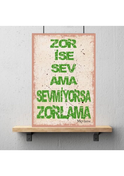 Ahşap Retro Mdf Poster , Komik Sözler , Duvar Yazıları , Manzara , Tarih , Edebiyat - TBL0448