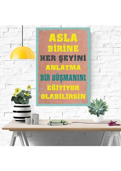 Ahşap Retro Mdf Poster , Komik Sözler , Duvar Yazıları , Manzara , Tarih , Edebiyat - TBL0374