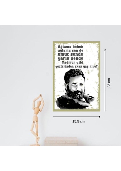 Ahşap Retro Mdf Poster , Komik Sözler , Duvar Yazıları , Manzara , Tarih , Edebiyat - TBL0360