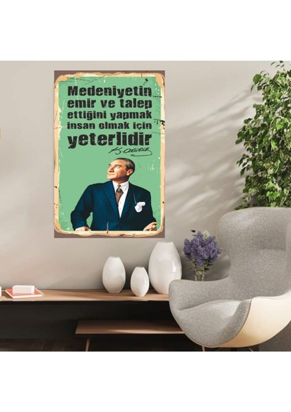 Ahşap Retro Mdf Poster , Komik Sözler , Duvar Yazıları , Manzara , Tarih , Edebiyat - TBL0425