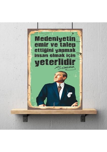 Ahşap Retro Mdf Poster , Komik Sözler , Duvar Yazıları , Manzara , Tarih , Edebiyat - TBL0425 modelleri