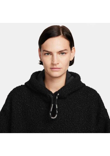 Nsw Collection Sherpa Hoodie Kadın Beyaz Oversize Bol Kesim Polarlı Sweatshirt FB8783-010 fırsatları