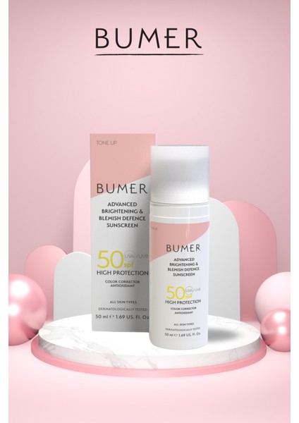 Renkli Güneş Koruyucu Krem Spf 50+