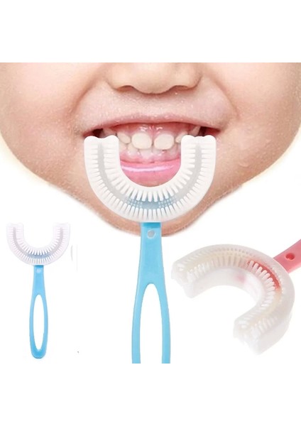 Silikon Çocuk Diş Fırçası Tartar Temizleyici (2-12 Yaş) - Mavi