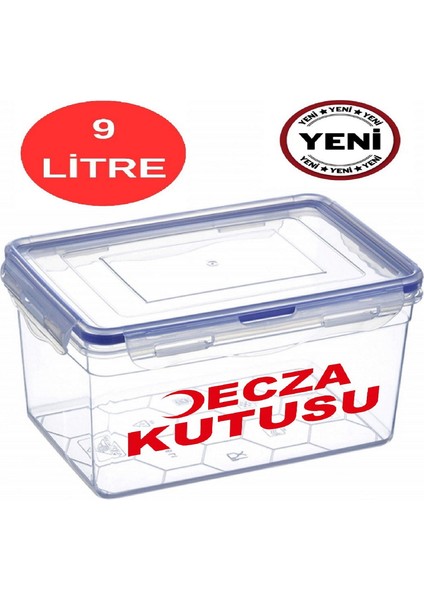 Kızılay Ecza Kutusu 9 Lt Ecza Dolabı Çantası Ilaç Saklama Kabı Hava Almaz Vakumlu Silikonlu
