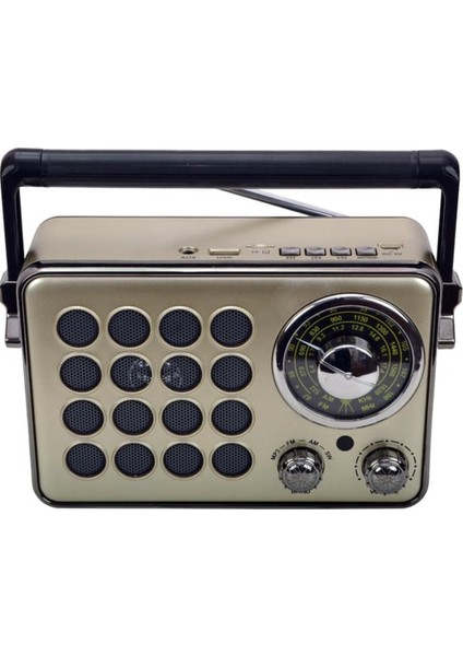 Radyo 1175BT Bataryalı Bluetooth Radyo Müzik Kutusu 23 cm