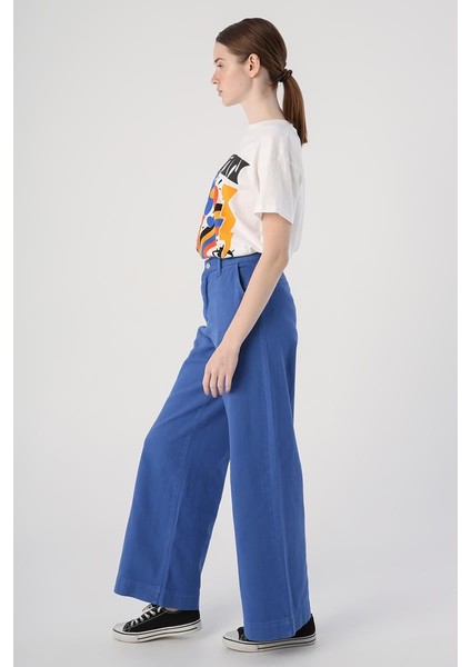 İNDIGO-%100 Pamuk Bol Paça Cepli Pantolon modelleri