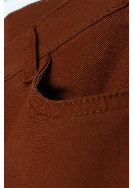 Açık Kahve-Paçası Püsküllü Pantolon indirimleri