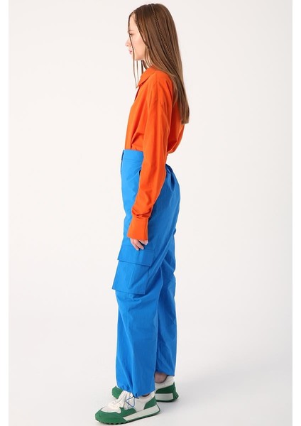 Saks-Kargo Cepli Paçası Büzgülü Paraşüt Pantolon modelleri