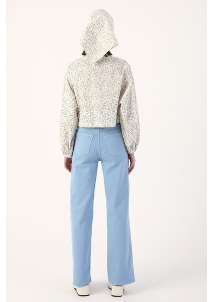 Mavi-Wide Leg Yüksek Bel Pantolon fırsatları