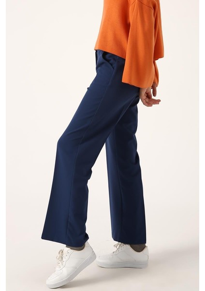 Indigo-Cepli Bol Paça Pantolon