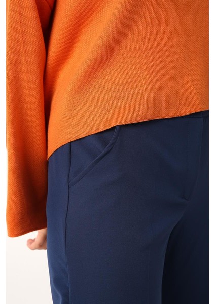 Indigo-Cepli Bol Paça Pantolon
