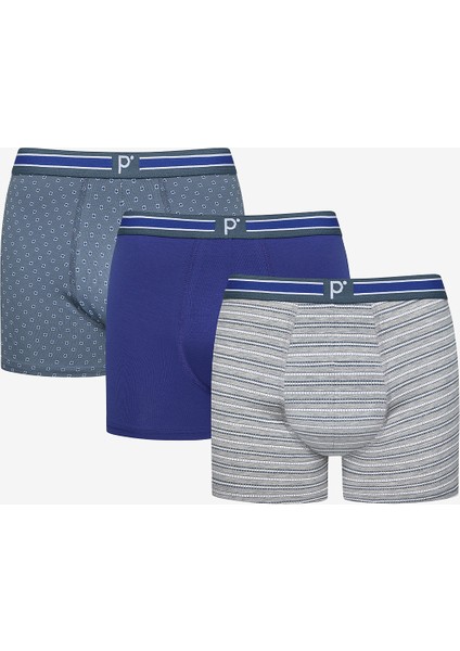 Erkek Dotted 3lü Çok Renkli Boxer
