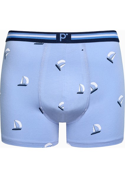 Erkek Blue Sailor 3lü Çok Renkli Boxer