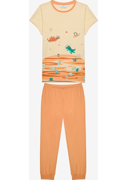 Pamuklu Erkek Çocuk Mars 2li Çok Renkli Pijama Takımı