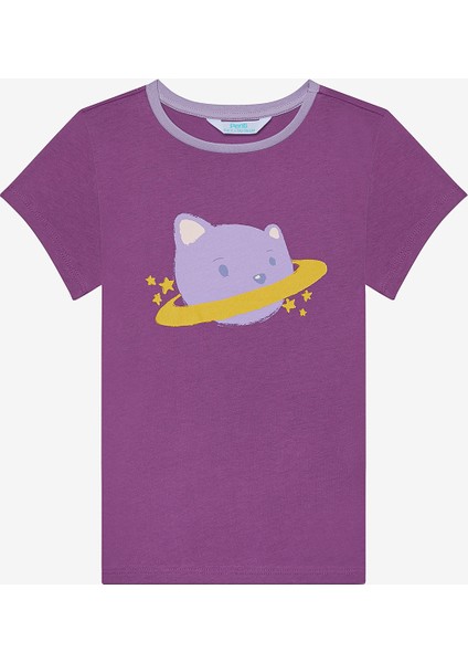 Pamuklu Kız Çocuk Universe 2li Çok Renkli Pijama Takımı modelleri