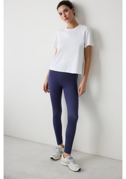 Koyu Indigo Yüksek Bel Toparlayıcı Miracle Slimmer Crop Tayt fırsatları