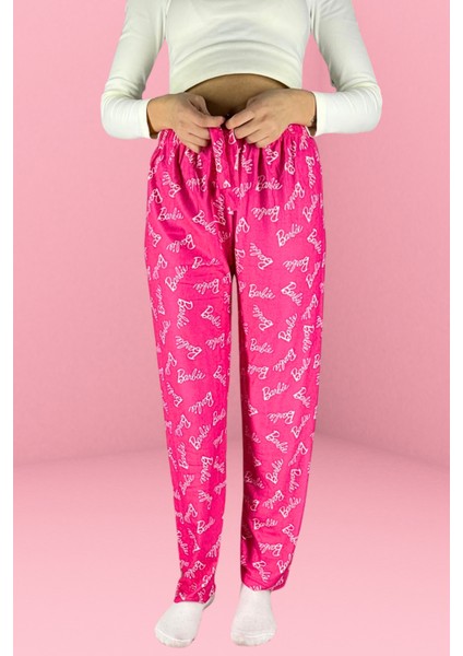Dreamy Soft Kadife Dokulu Desenli Süet Pijama Altı Pantolon