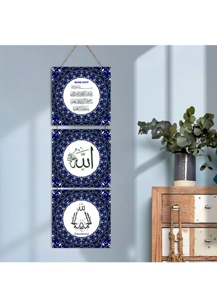 Ahşap Katlanabilir 3lü Tablo - TBL0052