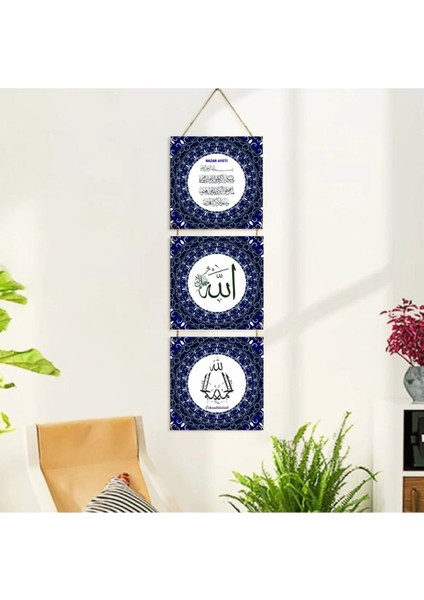 Ahşap Katlanabilir 3lü Tablo - TBL0052
