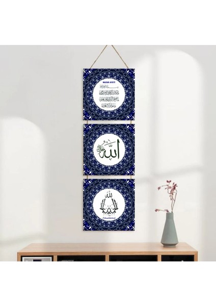 Ahşap Katlanabilir 3lü Tablo - TBL0052