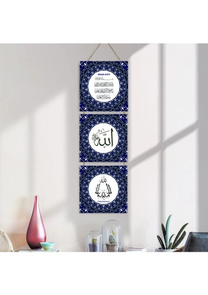 Ahşap Katlanabilir 3lü Tablo - TBL0052