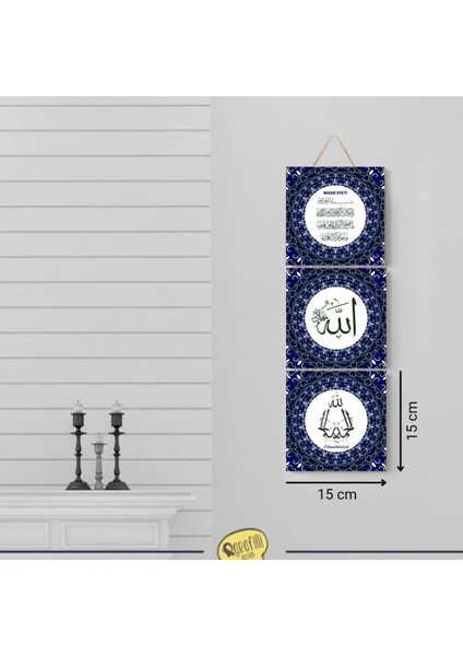 Ahşap Katlanabilir 3lü Tablo - TBL0052