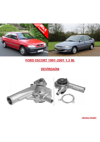 Ford Escort 1991-2001 1.3 Bl Devirdaim ( cl Clx Değildir )