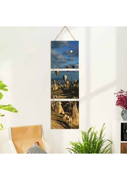 Ahşap Katlanabilir 3lü Tablo - TBL0104