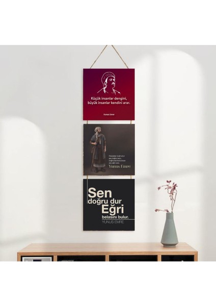 Ahşap Katlanabilir 3lü Tablo - TBL0057 modelleri