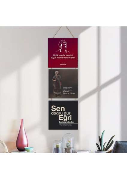 Ahşap Katlanabilir 3lü Tablo - TBL0057 fırsatları